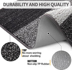 Kitinjoy Indoor Outdoor Door Mat, 36x24 Non-Slip Absorbent Dirt Trapper - Image 3