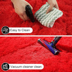 8x10 Area Rugs for Living Room, Large Fluffy Red Rugs for Bedroom, Fuzzy Shag - Image 4