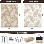 Pauwer Waterproof Outdoor Rug 9x12, Reversible Plastic Straw Patio Camping Rug - Image 3