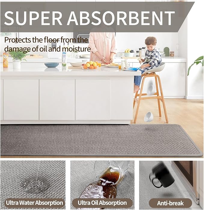 YDKGL Kitchen Mats for Floor, Super Absorbent Kitchen Rugs Non Slip Washable - Image 5