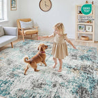 Area Rugs 10x14 Living Room: Large Soft Washable Rug Modern Abstract Anti-Skid - Image 4