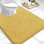 OLANLY Toilet Rugs U-Shaped 24x20, Extra Soft Absorbent Chenille Contour by OLANLY