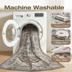 10x12 Area Rugs Living Room: Washable Vintage Rug Large Non-Slip Stain - Image 2
