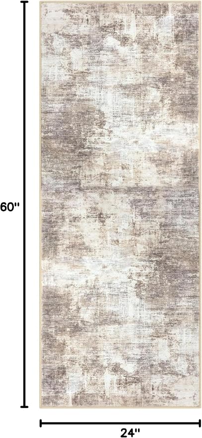IOHOUZE Abstract Runner Rug 2x5 Ft Washable Runners - Image 2