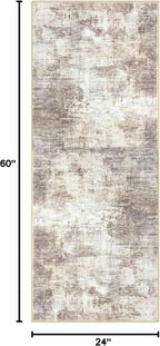 IOHOUZE Abstract Runner Rug 2x5 Ft Washable Runners - Image 2