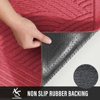 HIYARD Sturdy Front Door Mat, Absorbent Muddy Dirt Resist Welcome Door Mats - Image 3