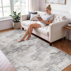 Washable Wide Runner Rug 4x10 : Modern Abstract Hallway Rugs by BYYVOORugsforYourHome