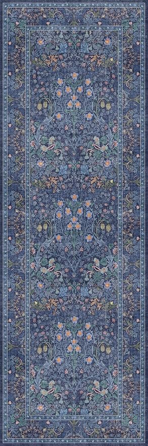 Hazo Haus Non Slip 2x6 Dark Blue Kitchen Runner Rug - Image 3