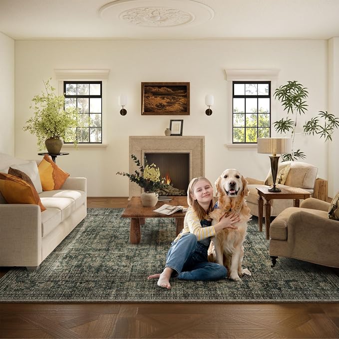 10x12 Area Rugs for Living room: Large Washable Rugs Stain Resistant Non Slip - Image 6