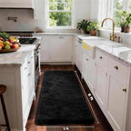 Ophanie Runner Rug for Hallway, 2x6 Bedroom Black Runner Rugs, Non Slip Fluffy - Image 2