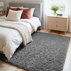 4x6 Area Rugs for Living Room Rug: Soft Fluffy Shag Light Gray Rugs for Bedroom - Image 3