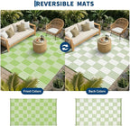 Garvee Waterproof Outdoor Rug 8x10, Checkered Foldable Plastic Straw Patio - Image 3