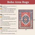 SERISSA Boho Area Rugs for Entryway, 3x4 Washable Non-Slip Kitchen Rug - Image 2