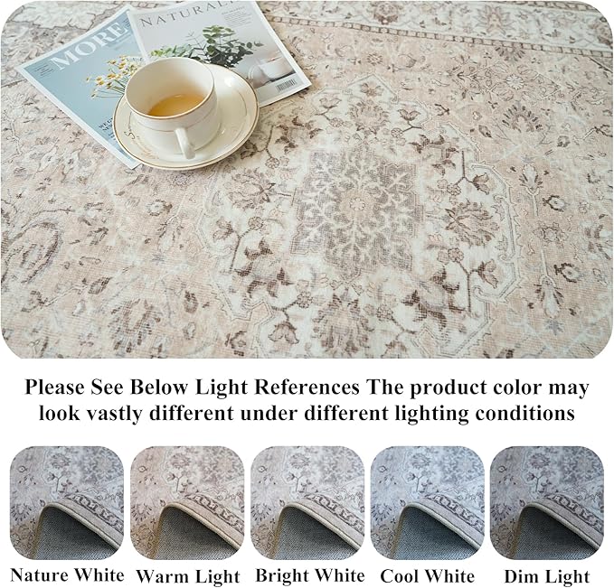 Washable Entryway 3x7 Runner Rug: Farmhouse Kitchen Hallway Rug Runner Wide - Image 4