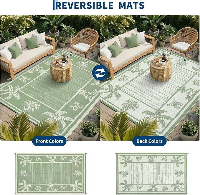 Garvee Outdoor Rug 5x8 Waterproof - Image 4