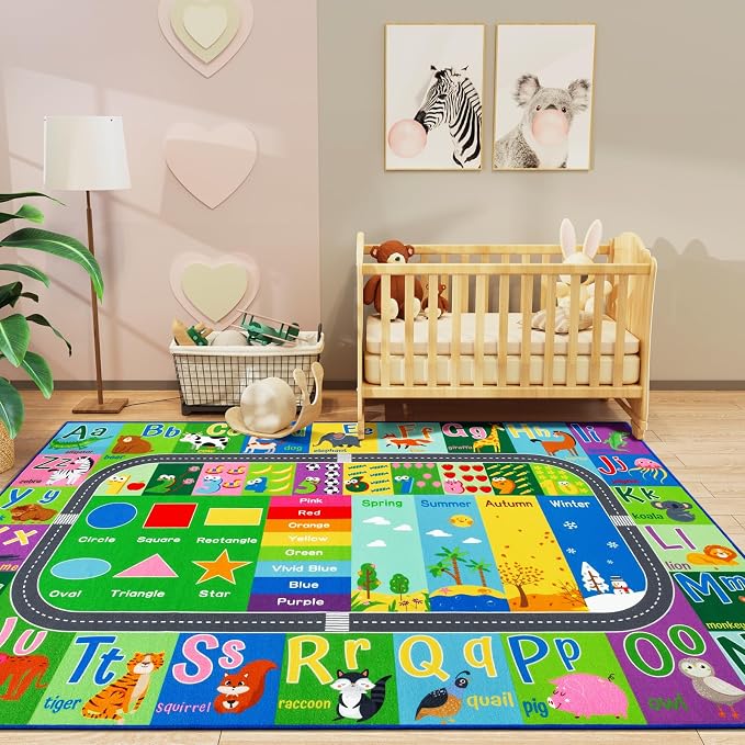 HOMORE Kids Educational Rug, Kids Collection Area Rug - Image 4
