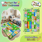 3x5ft Kids Educational Rug, Non-Slip Machine Washable ABC Alphabet Mat & - Image 2