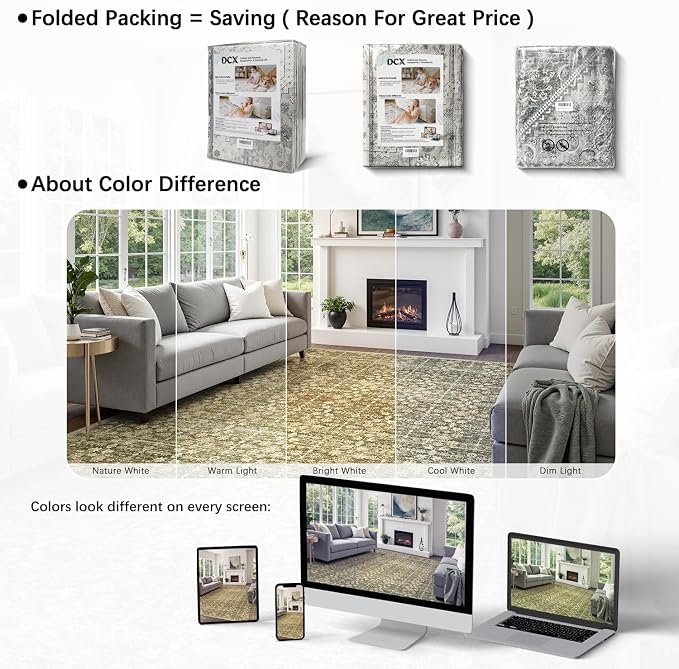 DCX 9x12 Neutral Rug, Kid & Pet Friendly - Image 7