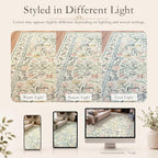 Wonnitar Boho Floral Washable Rugs 5x7, Soft Area Rugs - Image 9