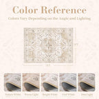 PADOOR 5X7 Area Rug, Rugs for Living Room, Soft Beige Rugs for Bedroom - Image 2