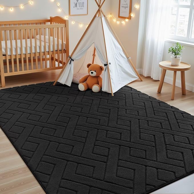 Macgace Ultra Soft Black Area Rug - Image 3