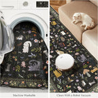 Washable 3x6 Kitchen Runner Rug: Non Slip Soft Low Pile Animal Cat Print Carpet - Image 7