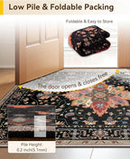 RELEANY Area Rugs Runner 2'6"x14' Washable Non-Slip, Floral Vintage Distress - Image 6