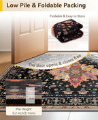 RELEANY Area Rugs 6'x8' Washable Non-Slip, Floral Vintage Distress Medallion - Image 6
