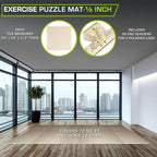 ProsourceFit Exercise Puzzle Mat 1/2-inch, EVA Interlocking Foam Floor Tiles - Image 2