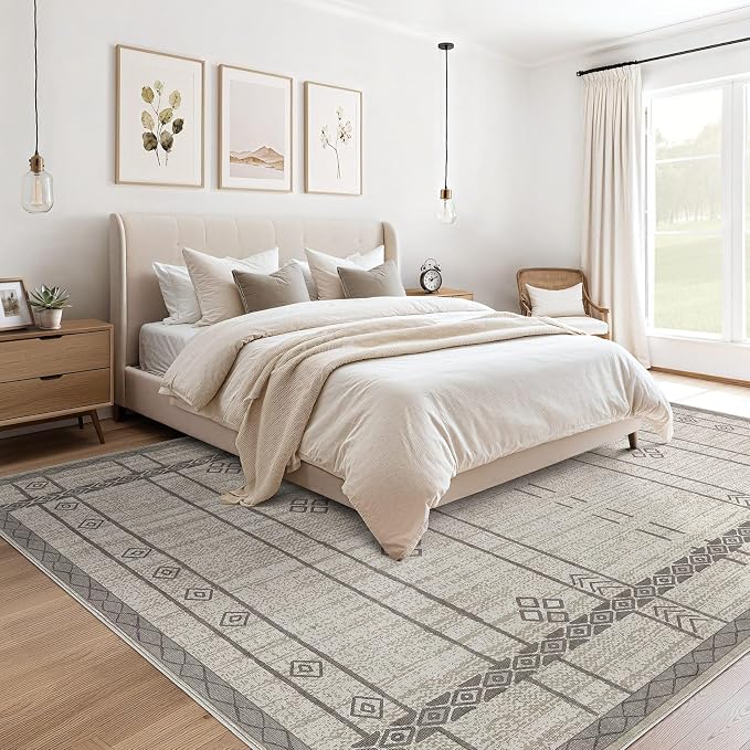 cotiled 6x9 Area Rugs Living Room Rug: Washable Boho Rugs - Image 2
