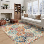 Lahome Moroccan 5x8 Area Rug, Ultra-Thin Washable Rugs by Lahome