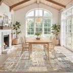 Toneed Abstract Area Rug Modern Washable Rug Soft Non Slip Rug Low Pile - Image 3