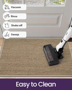 DEXI Ultra Thin Entryway Indoor Door Mat 17x30, Non Slip Rubber Backing Inside - Image 8