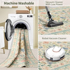 Rugxara 2x6 Floral Runner Rug, Washable Runners - Image 5