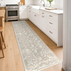 KILOCOCO Hallway Runner 2x8 Rug Runner Printed Vintage Floral Washable Kitchen - Image 2