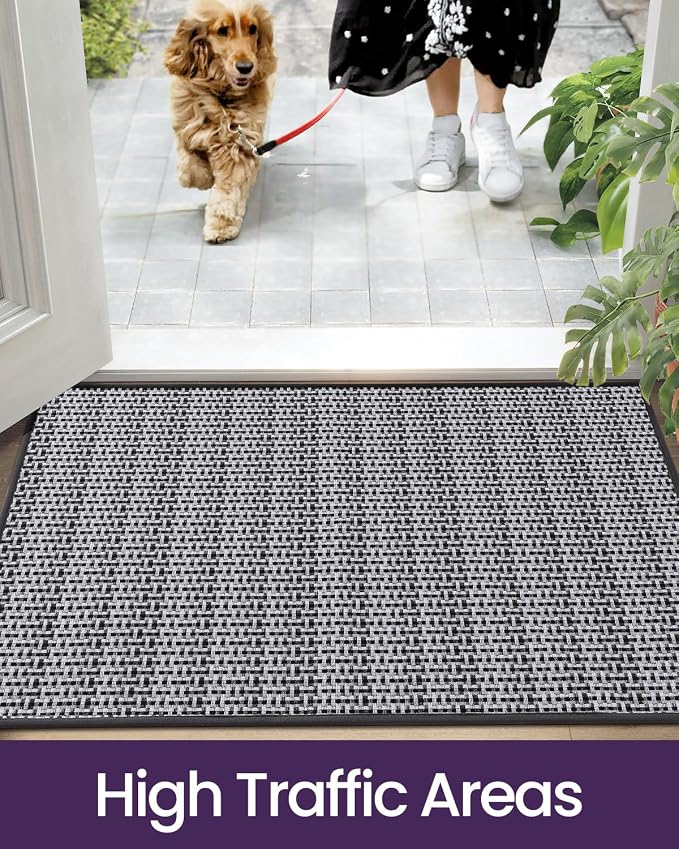 DEXI Ultra Thin Door Mat Indoor Entrance 32x48, Non Slip Rubber Backed Entryway - Image 6