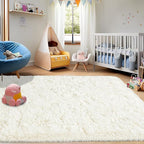 5x7ft Fluffy Fuzzy Area Rug for Living Room Bedroom, Ultra Soft Rugs for Living - Image 2