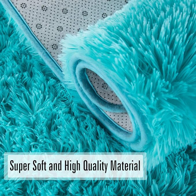 Andecor Soft Fluffy Bedroom Rugs, 4 x 6 Feet Indoor Shaggy Plush Area Rug - Image 8