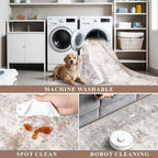 2x6 Washable Non-Slip Hallway Runner Rug – Modern Abstract Soft Carpet Runner - Image 6