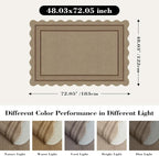 Modern Easy Jute 4x6 Outdoor Patio Rug, Washable Indoor Brown Kitchen Rugs - Image 2