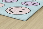 Flagship Carpets Pastel Rainbow Smileys Criss-Cross Applesauce Educational Area - Image 4