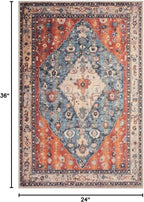 SERISSA Boho Rugs for Entryway, 2x3 Tribal Entryway Rug Non-Slip Washable Small - Image 2