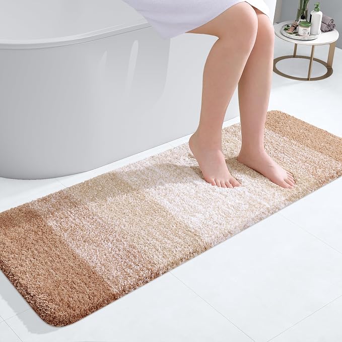 OLANLY Bathroom Runner Rugs Mat 47x17, Extra Soft Absorbent Microfiber Bath Rugs by OLANLY
