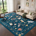 Unirea 6x9 Dark Blue Cat Area Rug by UNIREA