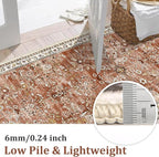 Yamaziot Washable Runner Rug 2x10 – Non Slip Boho Floral Hallway Runner Rug - Image 3
