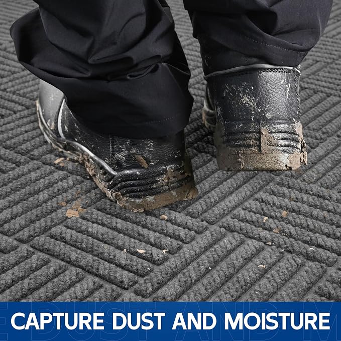 Durable Indoor Outdoor Door Mat, Non-Slip Backing, Stain and Fade Resistant - Image 2