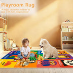 Kids Rug 4x6 Animal Alphabet Play Mat Educational Learning Area Rug Soft - Image 7