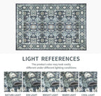 Washable 6×9 Area Rug for Living Room, Vintage Floral Rug Soft Non Slip Stain - Image 6