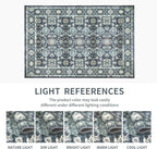 Washable 9×12 Area Rug for Living Room, Vintage Floral Rug Soft Non Slip Stain - Image 6