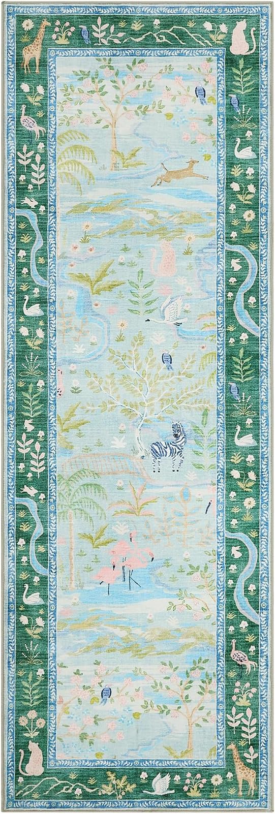 2x6 Hallway Runner Rug Non Slip Forest Nursery Runners Washable Stain Resistant - Image 4